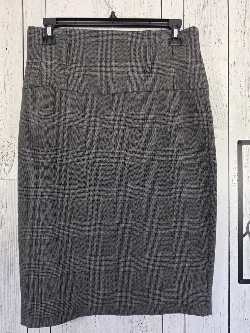 Rickis Grey Glen Plaid Pencil Skirt Size 6 Stretch Career Workwear Office